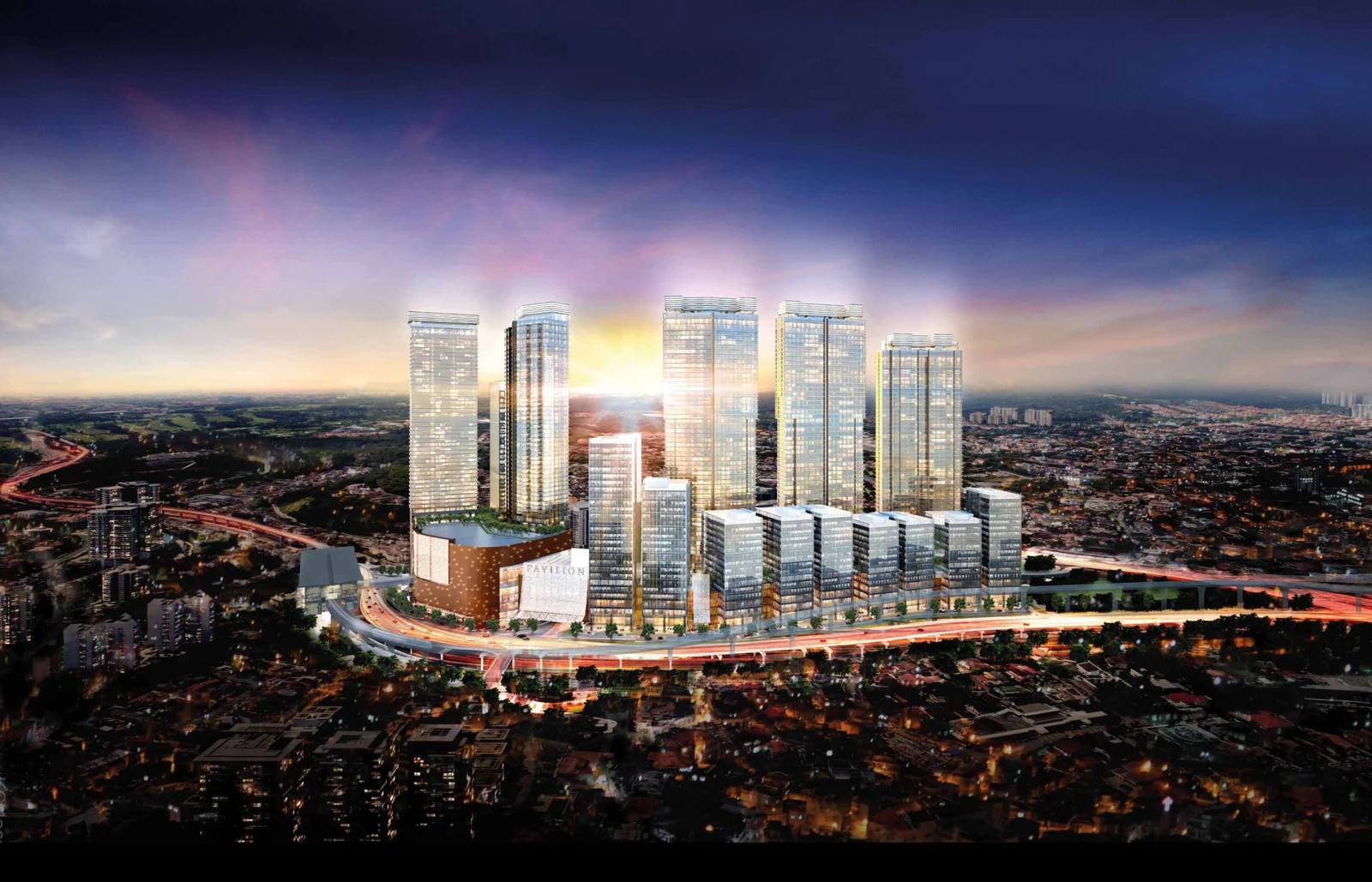 Pavilion Damansara Heights masterplan showing its residential towers and integrated development